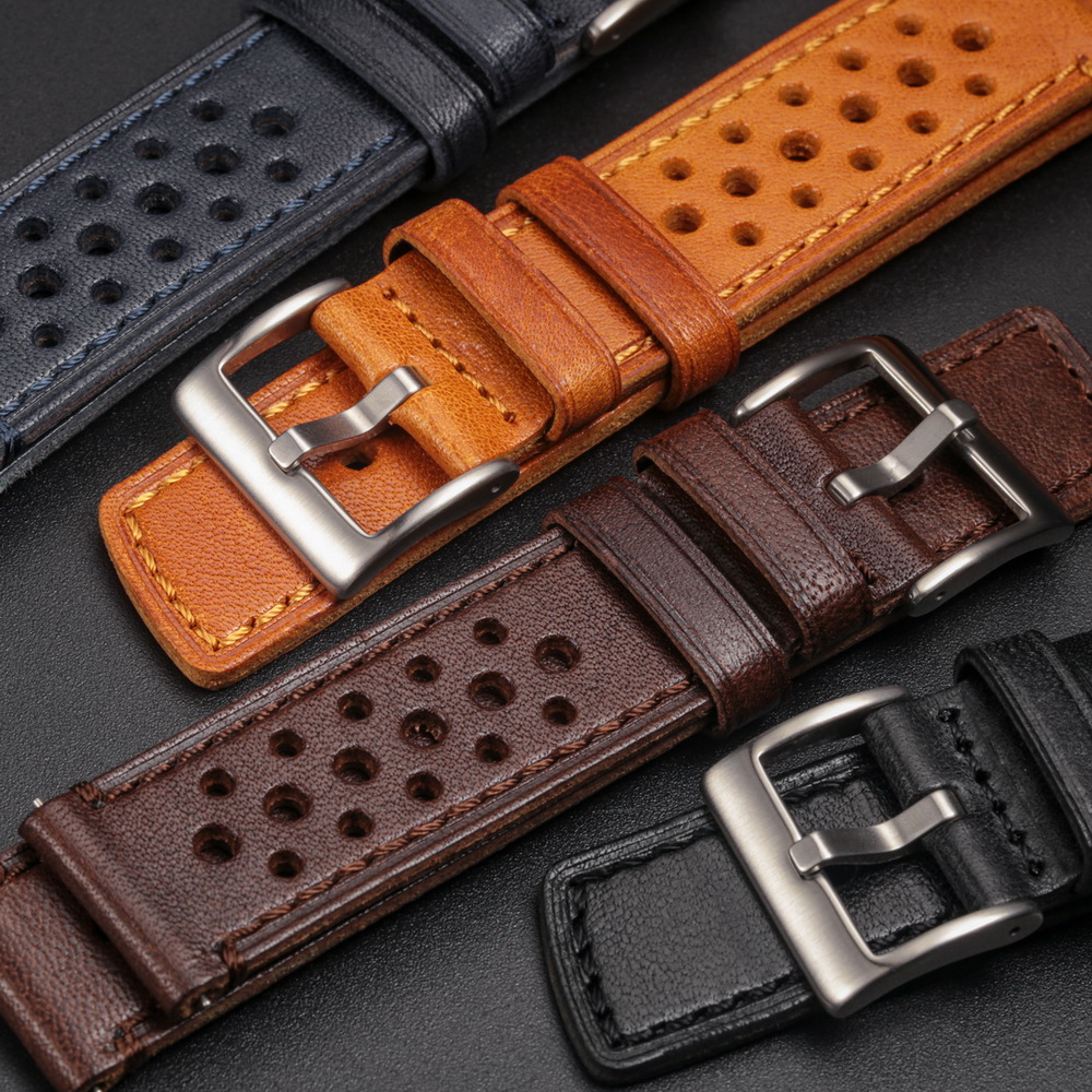 Leather Strap Quick Release - Hemsut 牛革時計バンドクイックリリースソフト通気性イタリア本革ストラップ 18 20 22 24