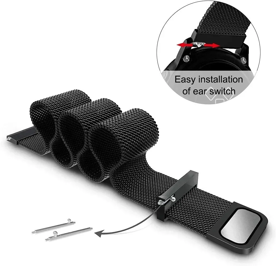 22mm 20mmメッシュループ Garmin Approa - Milanese Loop Magnetic のレビューと価格