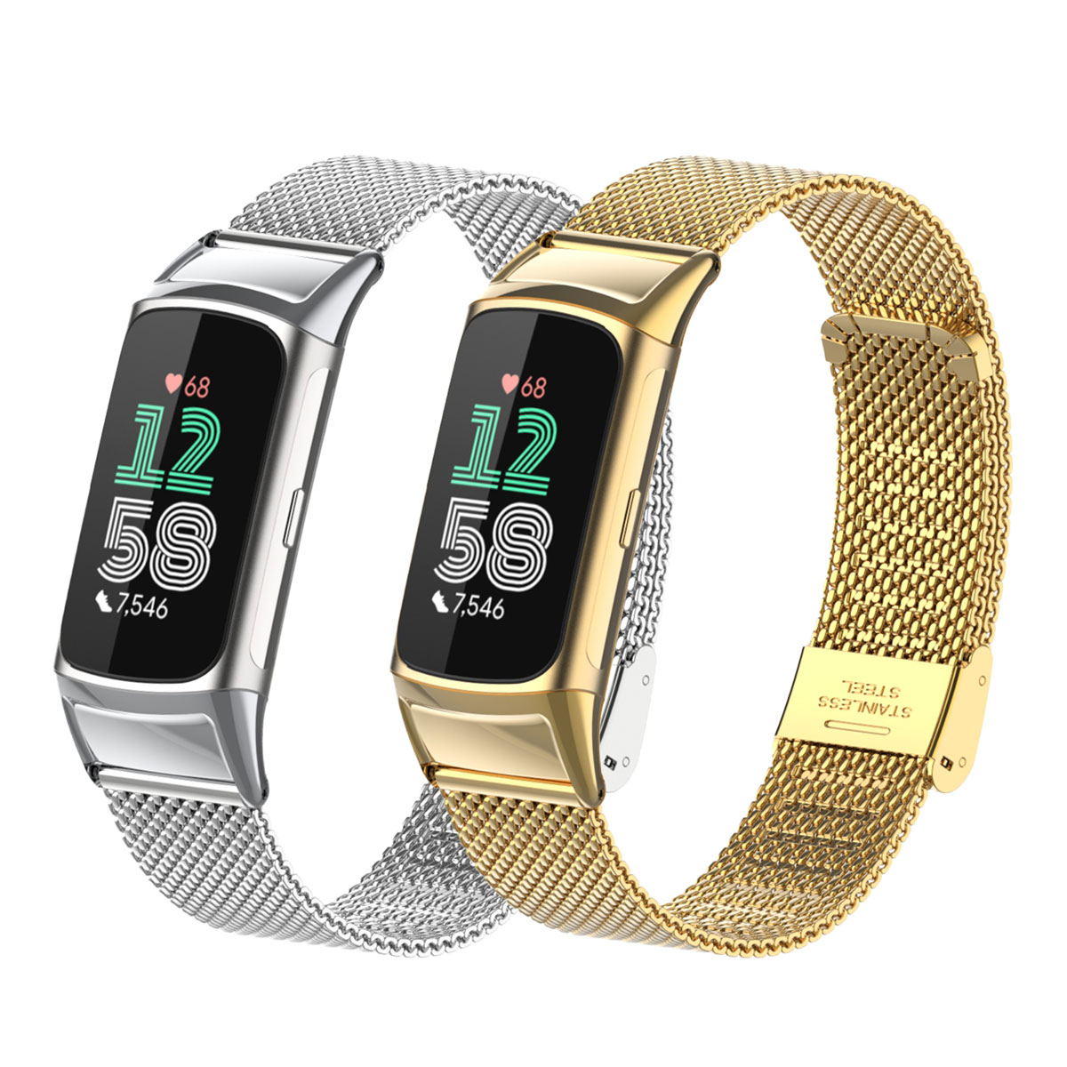 Fitbit Charge 5/6 ステンレススチールメッシ - Mesh Strap Metal のレビューと価格